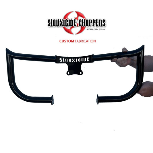 SIOUXICIDE CHOPPERS CHOPPED ENGINE GUARD VILLAIN BLACK
